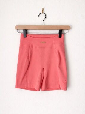 Gymshark x Whitney Simmons Scrunch Shorts Coral Pink High Waisted Seamless Small